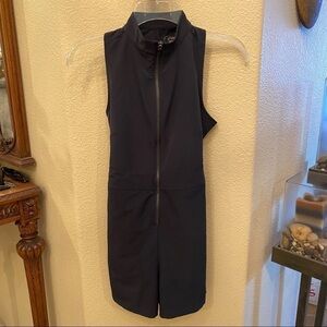 ASICS D1 Black Open Back Zip Romper Size Xsmall